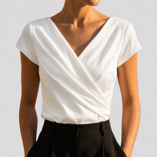 Cindy Draped Wrap Blouse