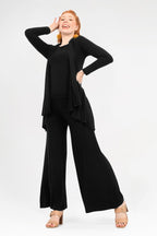 Reena Fine Knit Wide Leg Pants - Aurelia Sun