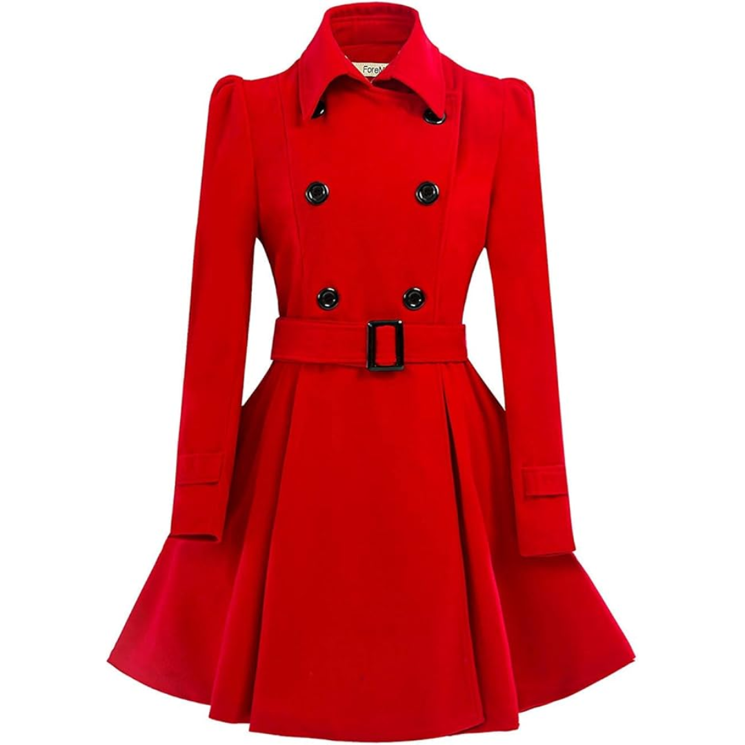 Reversible Belted Wool Peacoat