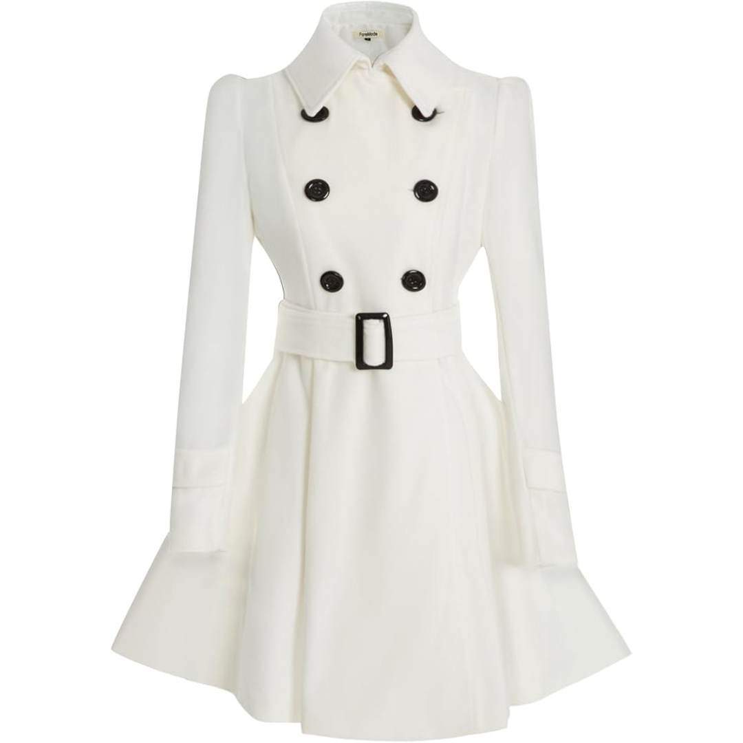 Reversible Belted Wool Peacoat