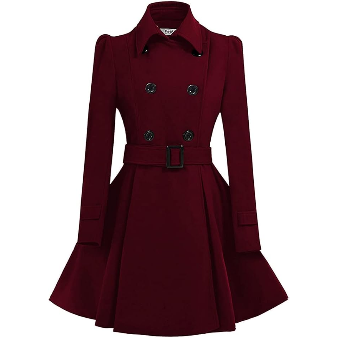 Reversible Belted Wool Peacoat