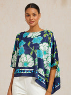 Golden Petal Satin Batwing Top by Aurelia Sun