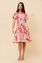 Sandy Patchwork Knee Length Dress - Aurelia Sun