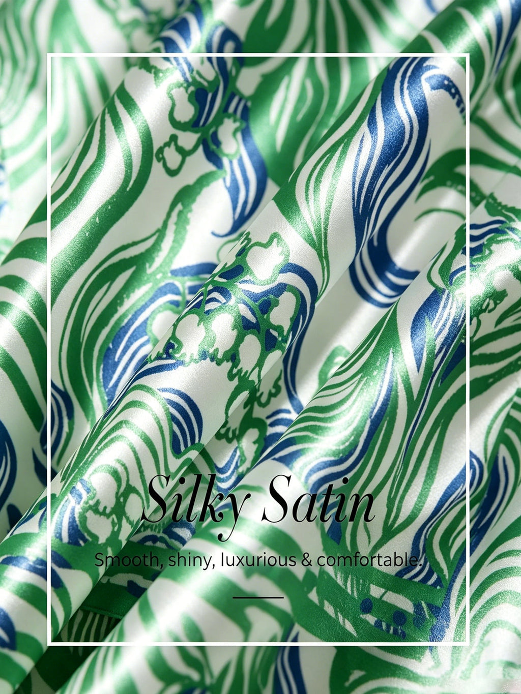 Bell Flower Satin Wide-Leg Pants in Light Green by Aurelia Sun