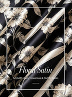 Golden Petal Satin Batwing Top in Golden Black by Aurelia Sun