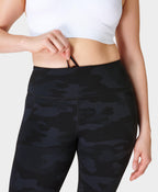 Pulse 7/8 Camo Performance Leggings – Black Camo
