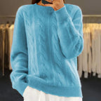 Cable-Knit Wool Cashmere Sweater