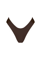 Isla Ruched High-Cut Bikini Bottom – Chocolate – Chocolate