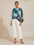 Golden Petal Satin Batwing Top by Aurelia Sun