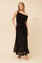 Tirza Mesh One Shoulder Maxi Dress - Aurelia Sun