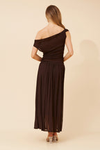 Tirza Mesh One Shoulder Maxi Dress - Aurelia Sun