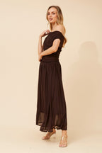 Tirza Mesh One Shoulder Maxi Dress - Aurelia Sun