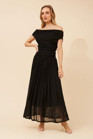 Tirza Mesh One Shoulder Maxi Dress