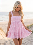 Elodie Eyelet Square-Neck Sundress – product view
