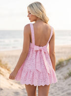 Elodie Eyelet Square-Neck Sundress – product view