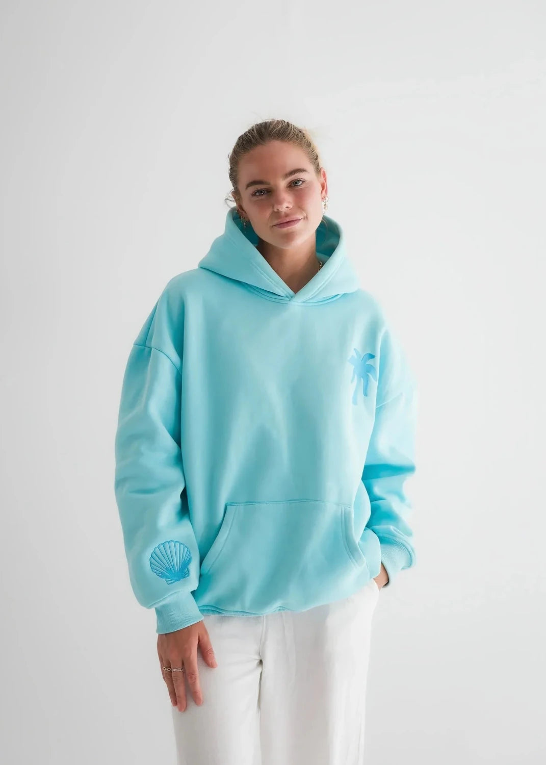 Tropical Floral Graphic Hoodie - Aurelia Sun