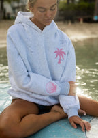 Tropical Floral Graphic Hoodie - Aurelia Sun
