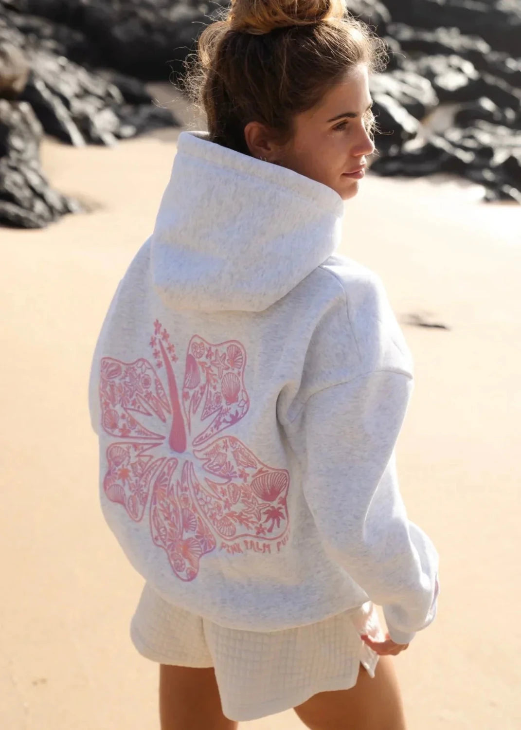 Tropical Floral Graphic Hoodie - Aurelia Sun
