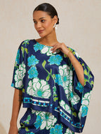 Golden Petal Satin Batwing Top by Aurelia Sun
