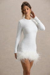 Lumi Sequin Feather Mini Dress
