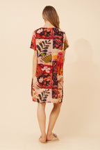 Vine Patchwork Shift Dress - Aurelia Sun
