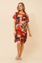 Vine Patchwork Shift Dress - Aurelia Sun