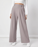 Amélie Waffle Wide-Leg Pants