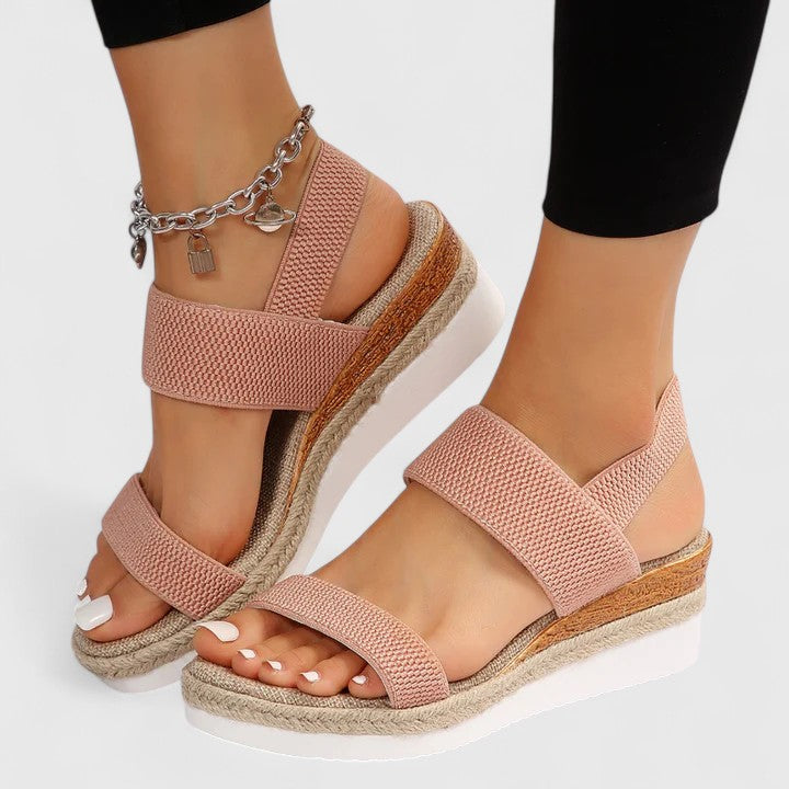 Merill Cushioned Comfort Sandals in Black by Aurelia Sun
