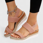 Merill Cushioned Comfort Sandals in Black by Aurelia Sun