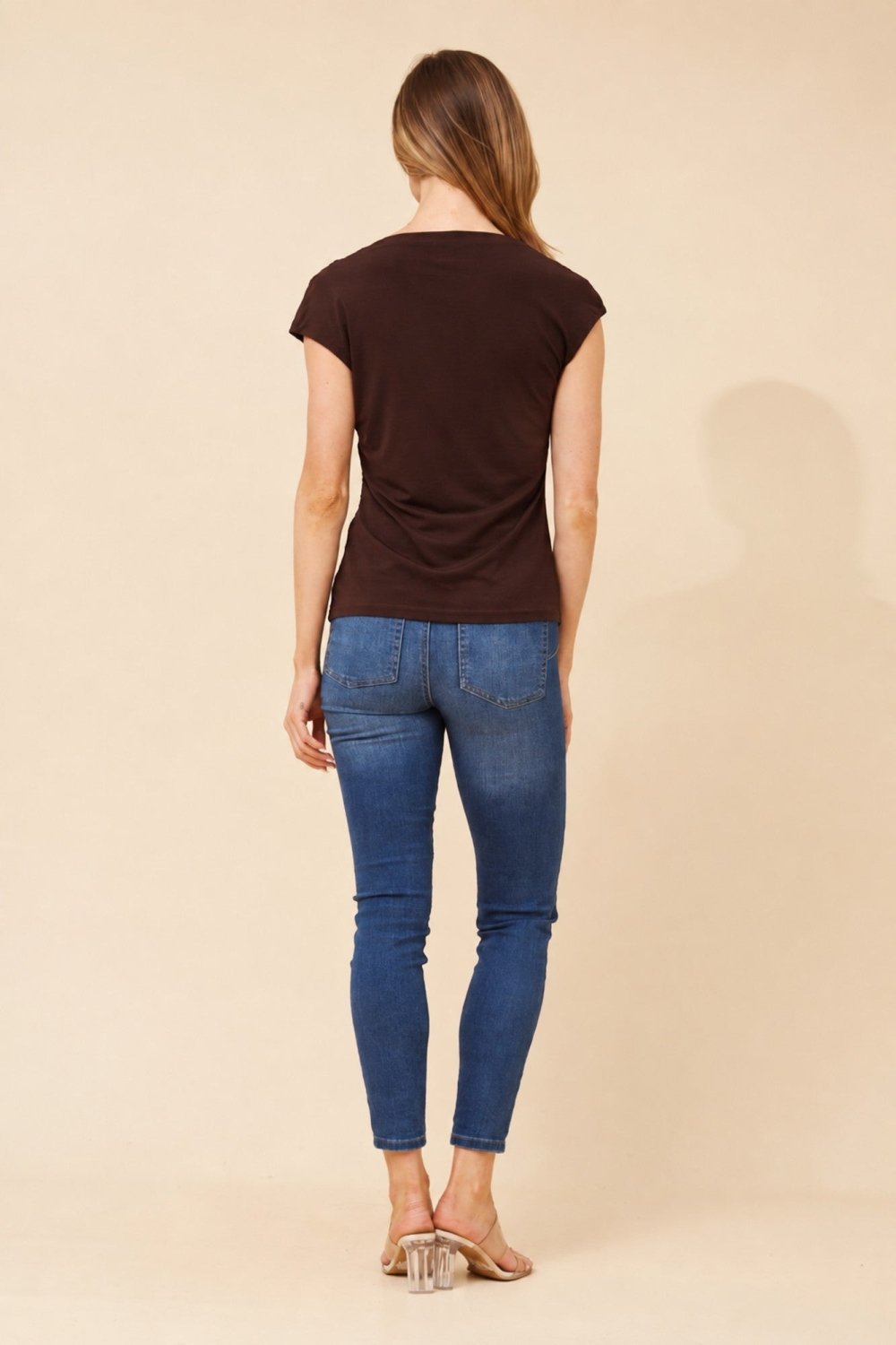 Wera Cowl Neck Ruched Top - Aurelia Sun