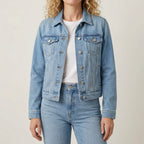 Sasha Classic Denim Jacket in Blue by Aurelia Sun