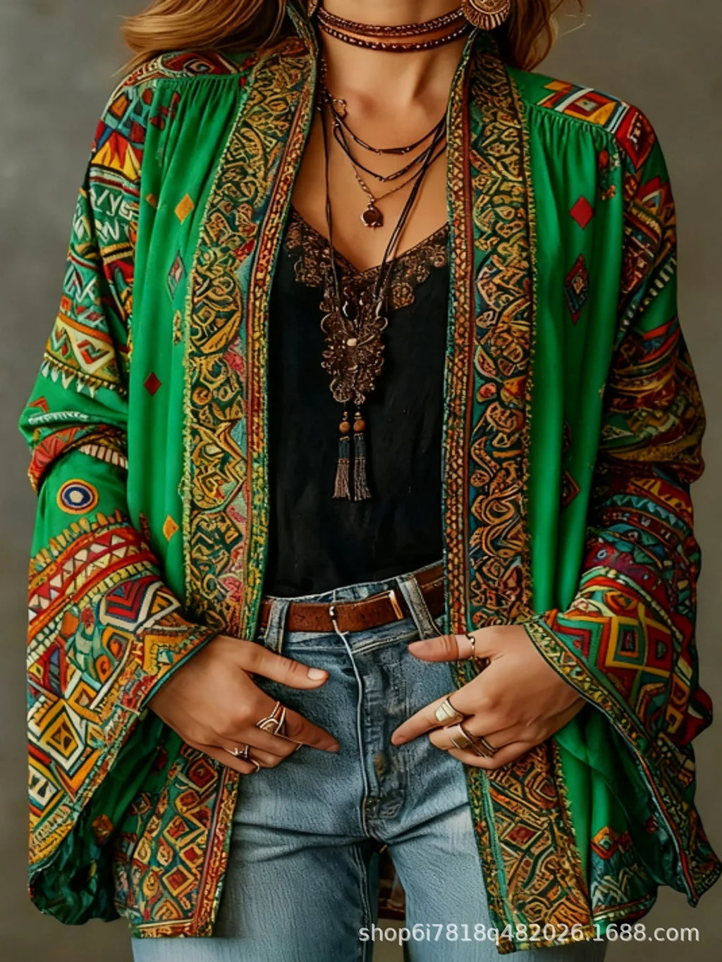 Mara Velvet Kimono Jacket in Pattern 3 by Aurelia Sun