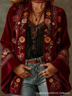 Mara Velvet Kimono Jacket in Pattern 3 by Aurelia Sun