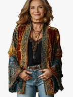 Mara Velvet Kimono Jacket in Pattern 3 by Aurelia Sun