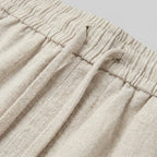 Coastal Cropped Linen Blend Pants in Khaki by Aurelia Sun