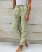 Maren Straight-Leg Linen Pants