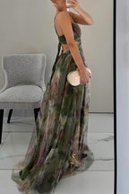 Laramie Floral Strappy Maxi Dress in Orange by Aurelia Sun