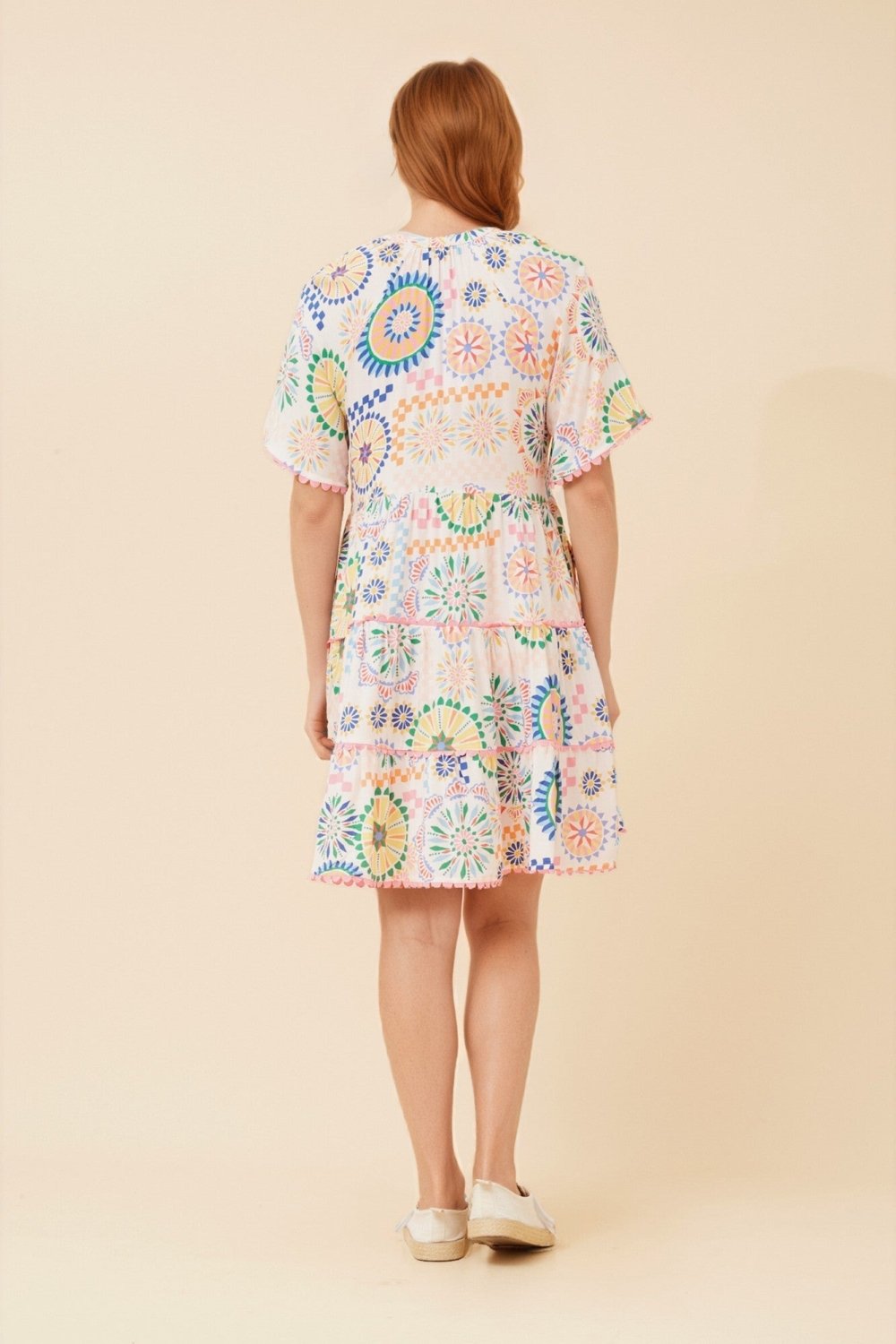 Zamari Ric Rac Mini Dress - Aurelia Sun